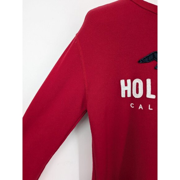 Hollister California Sweatshirt Men Size L Pullover Spell Out Logo Y2K Surf 90s - Picture 10 of 13